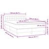 vidaXL Pat box spring cu saltea, gri deschis, 140x220 cm, catifea