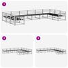 vidaXL Set de canapele de exterior 10 pcs natural Lemn Solid de Acacia