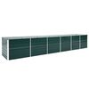 vidaXL Strat &icirc;nălțat de grădină, verde, 480x80x77 cm, oțel galvanizat
