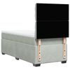 vidaXL Pat box spring cu saltea, gri deschis, 90x190 cm, catifea