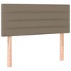 vidaXL Pat box spring cu saltea, gri taupe, 100x200 cm, textil