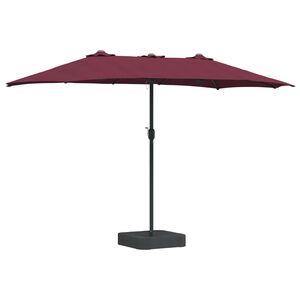 vidaXL Parasol de Grădină Roșu Bordeaux 385 x 209 x 244 cm Poliester
