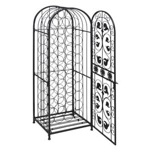 vidaXL Suport sticle de vin pentru 45 de sticle, metal