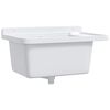 vidaXL Chiuvetă utilitară cu montare pe perete alb 60x40x28 cm rășină