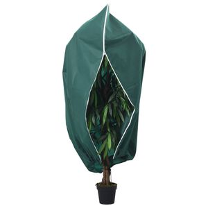vidaXL Protecție de fleece plante, cu fermoar, 70 g/m&sup2;, 3,93x3,5 m