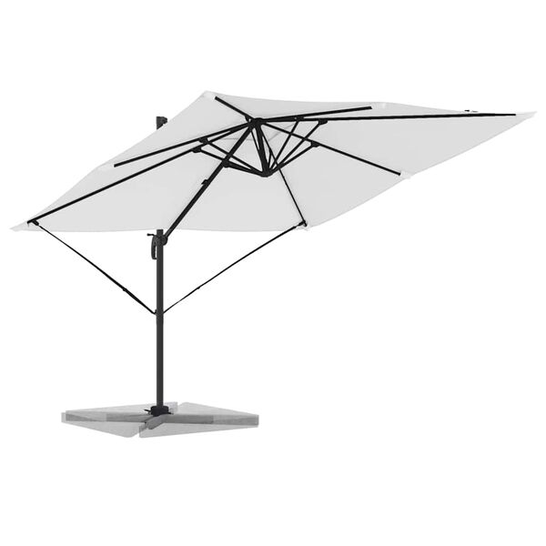 vidaXL Parasol Roma Bej 286 x 285 x 265 cm Poliester și Aluminiu