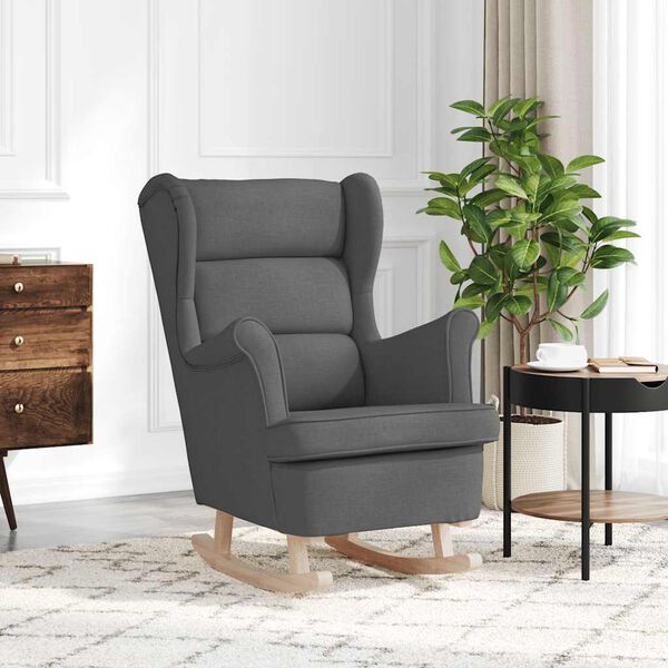 vidaXL Scaun balansoar, gri închis, 74x90x102 cm, material textil