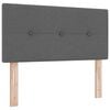 vidaXL Tăblie LED cu benzi LED cu headboard Gri &icirc;nchis 100 cm țesătură