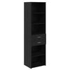 vidaXL Bufet Stejar Negru 50 x 42,5 x 185 cm Lemn prelucrat