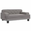 vidaXL Pat de c&acirc;ini, gri, 70x45x30 cm, piele ecologică