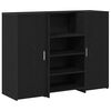 vidaXL Birou de recepție Stejar negru 135x50x103,5 cm Lemn prelucrat