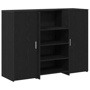 vidaXL Birou de recepție Stejar negru 135x50x103,5 cm Lemn prelucrat