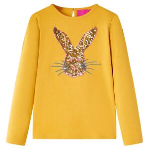 Tricou pentru copii cu m&acirc;neci lungi, ocru, 104