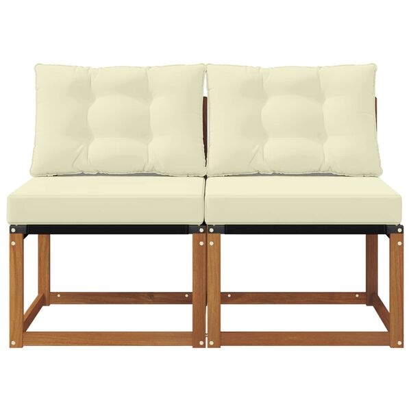 vidaXL 2 Bucată Canapea centrală pentru exterior