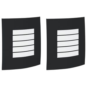 vidaXL Lumină de perete pentru exterior 2 pcs Negru 23.5 x 9 x 26 cm