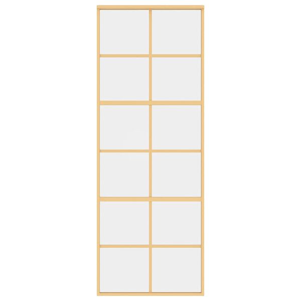 vidaXL Ușă glisantă auriu 76x205 cm sticlă ESG transparentă/aluminiu