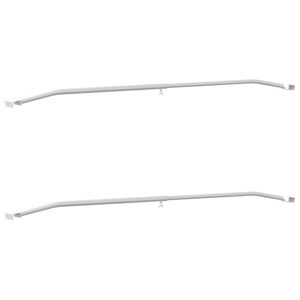 vidaXL Brățară de prelată pentru remorci 2 Argintiu 102-155 cm