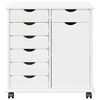 vidaXL Cabinet mobil Alb 63,5 x 39 x 65,5 cm Lemn de pin masiv