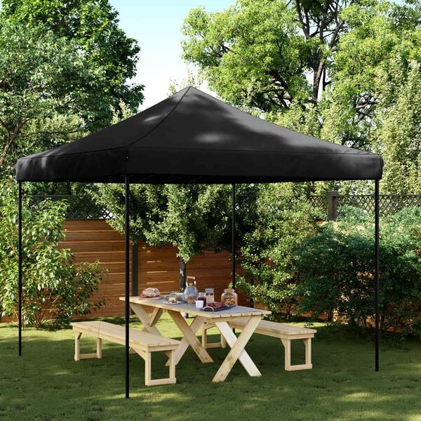 vidaXL Cort de petrecere pliabil Pop-Up, 292x292x315 cm, negru