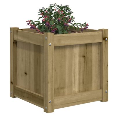vidaXL Jardinieră de grădină, 40x40x40 cm, lemn de pin tratat
