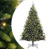 vidaXL Brad de Crăciun artificial cu ramuri articulare 300 LEDs Verde
