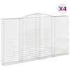 vidaXL Coșuri gabion arcuite, 4 buc, 400x30x220/240cm, fier galvanizat