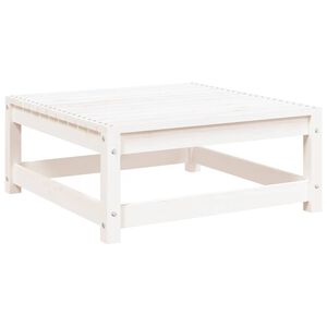 vidaXL Taburet de grădină, alb, 70x70x30 cm, lemn masiv de pin