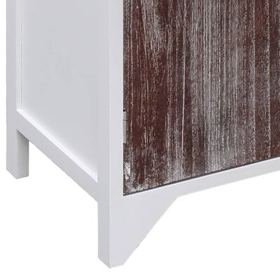 vidaXL Dulap lateral, maro și alb, 60 x 30 x 75 cm, lemn de paulownia