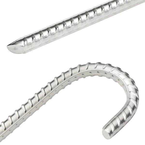 vidaXL Țăruși de cort, 12 buc., 37 cm, &Oslash;10 mm, oțel galvanizat