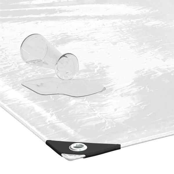 vidaXL Prelata transparenta cu ochiuri 4x10 m PVC