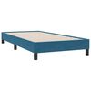 vidaXL Pat box spring cu saltea, albastru &icirc;nchis, 100x210 cm, catifea