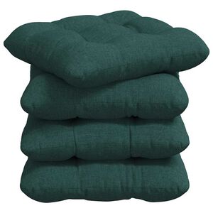 vidaXL Perne de Șezut 4 pcs Verde &icirc;nchis 40 x 40 x 12 cm țesătură