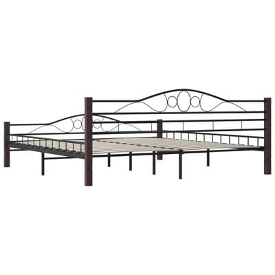 vidaXL Cadru de pat, negru, 200 x 200 cm, metal