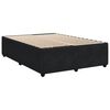 vidaXL Pat box spring cu saltea, negru, 160x200 cm, catifea