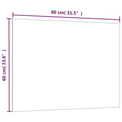 vidaXL Placă magnetică de perete, alb, 80x60 cm  sticlă securizată