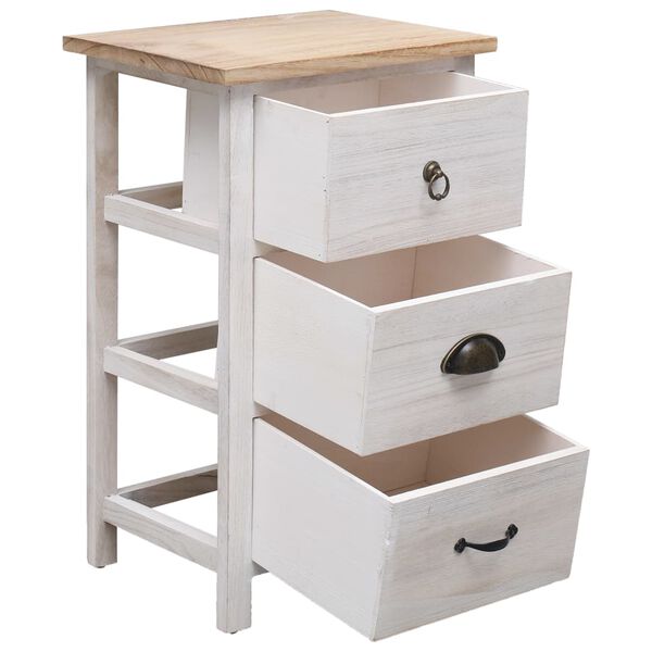 vidaXL Dulap lateral, 35 x 25 x 57 cm, lemn de paulownia