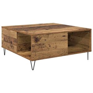 vidaXL Masă de cafea Lemn Vechi 80 x 80 x 36,5 cm Lemn prelucrat