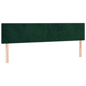vidaXL Tăblii de pat, verde &icirc;nchis, 200x5x78/88 cm, catifea
