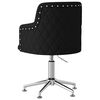 vidaXL Scaun de birou pivotant, negru, material textil