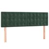 vidaXL Pat box spring cu saltea, verde &icirc;nchis, 140x200 cm, catifea