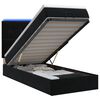 vidaXL Pat Ottoman cu Saltea și LED Negru 90 x 200 cm Catifea