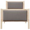 vidaXL Cadru de pat cu headboard Gri taupe 75 x 190 cm țesătură