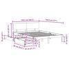 vidaXL Cadru de pat cu sertare, alb, 140x190 cm, lemn masiv de pin