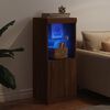 vidaXL Servantă cu lumini LED, stejar maro, 41x37x100 cm