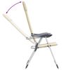 vidaXL Scaune de camping pliante, 2 buc., crem, aluminiu