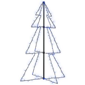 vidaXL Brad Crăciun conic, 78x120 cm, 160 LED-uri, interior & exterior