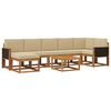 vidaXL Set de canapele de exterior 8 pcs Natural și Bej Poliester