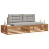 vidaXL Set de canapele de exterior 2 Bucată Gri natural și deschis