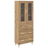 vidaXL Bufet Stejar Artizanal 69,5 x 34 x 180 cm