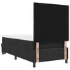vidaXL Pat cu arcuri cu saltea cu headboard Negru 90 x 190 cm țesătură